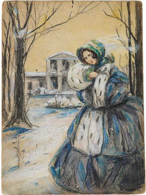 Кузнецов Константин Константинович. Девушка в шубе с горностаем